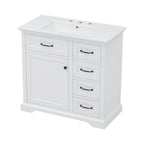 36" Bathroom Vanity with Sink and Soft Close Hinges - Dark Gray or White
