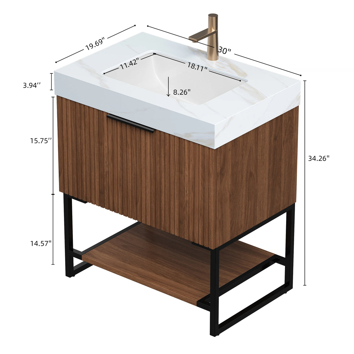 Yolan 30" Bathroom Vanity & Sink