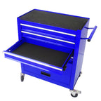 Multifunctional 4-Drawer Tool Cart with Wheels - Blue or Orange