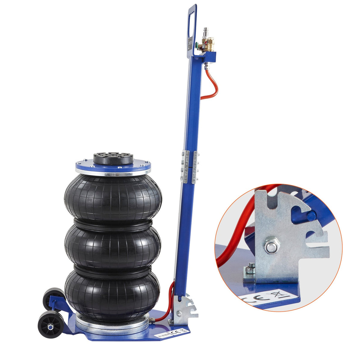 3 Ton Triple Bag Air Jack with Fast Lifting System - Blue