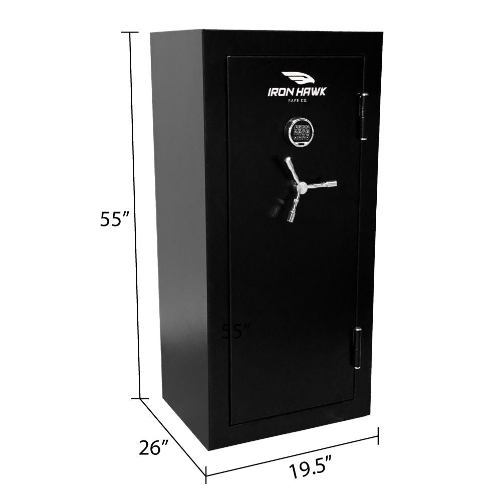Black Gun Safe with Digital Keypad and Adjustable Shelving