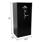 Black Gun Safe with Digital Keypad and Adjustable Shelving