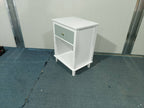 26.77''H Wooden Nightstand with Drawer and Shelf - Sage