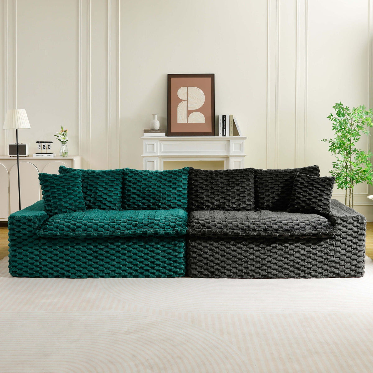 Multifunctional Stationary Sofa with Adjustable Layout - Choice of Color