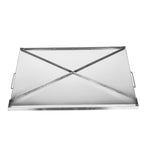 Stainless Steel Flat Top Griddle with Grease Trough – Silver