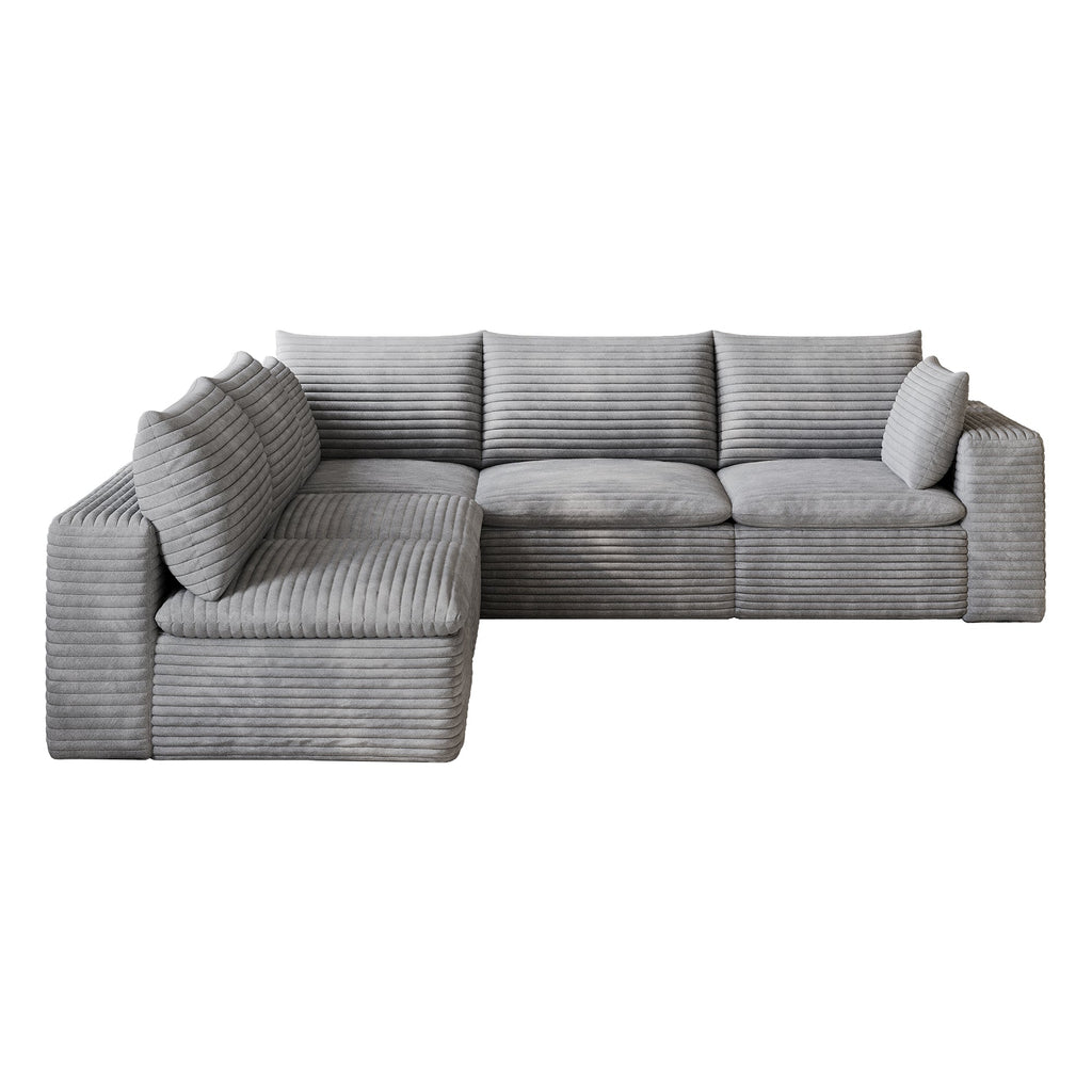 Cloud Sofa with Removable Cushion - Corduroy Fabric