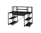 Amiel All Purpose Writing Desk with Storage - Black, Dark Gray, or White