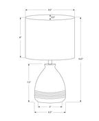 Modern Table Lamp with Ceramic Base and Ivory Shade - Cream