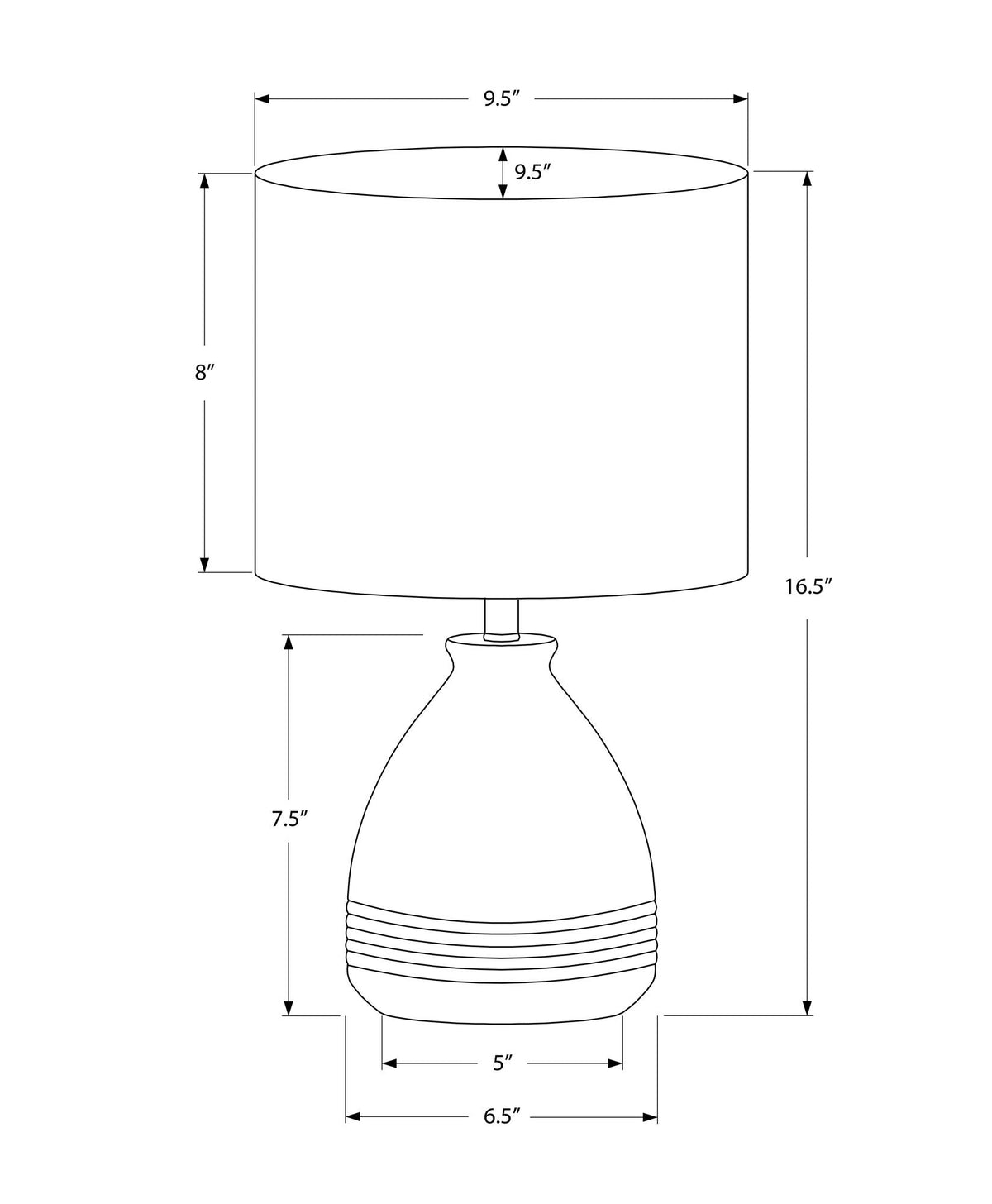 Modern Table Lamp with Ceramic Base and Ivory Shade - Cream