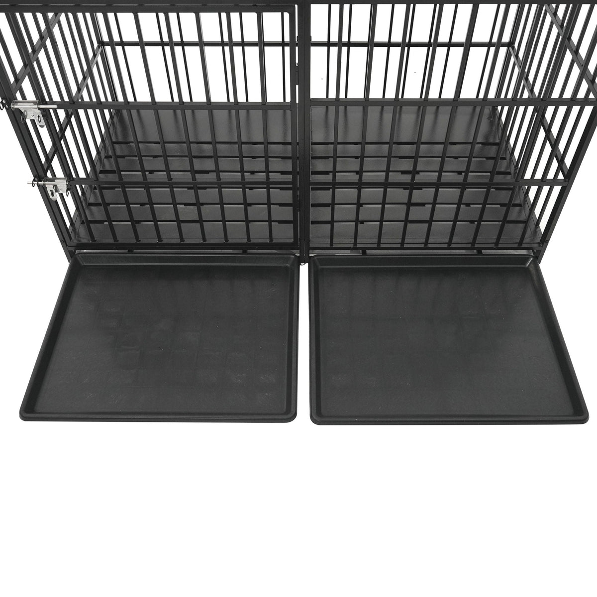 Extra Large Heavy Duty Dog Crate with Removable Pans - Black