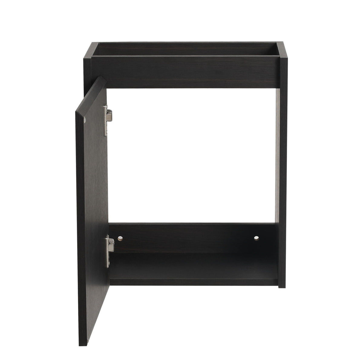 Modern Bathroom Vanity with Ceramic Basin and Storage Cabinet - Light Brown, Black, or White