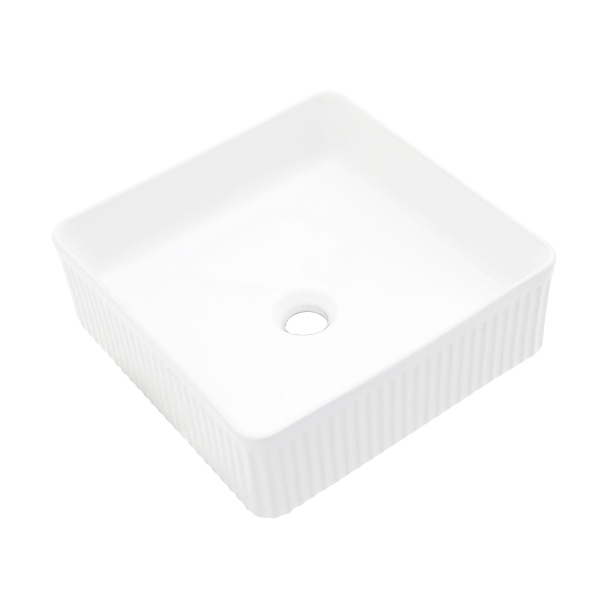 Modern Ceramic Vessel Bathroom Sink with Stain Resistance - White