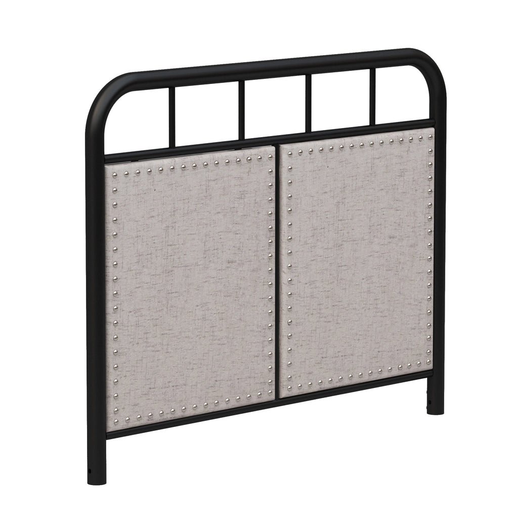 Twin Size Linen Upholstered Platform Metal Bed Frame