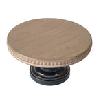 Wooden Display Stand with Beaded Trim - Black Brown
