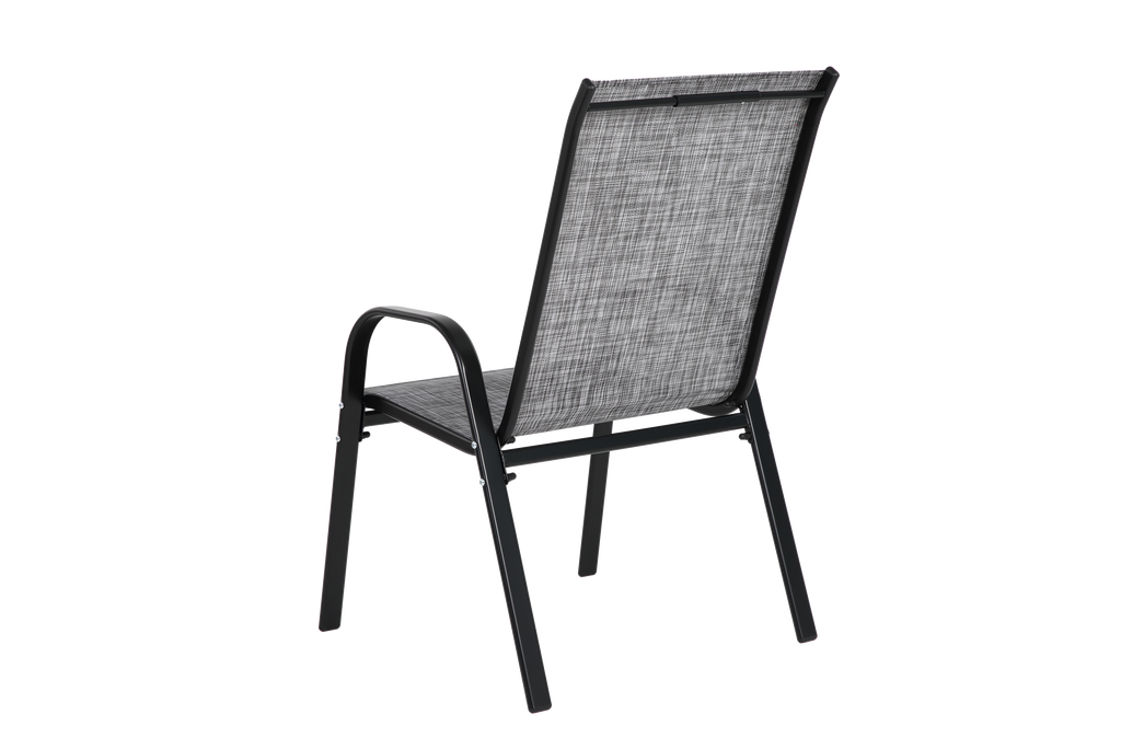 6 Piece Patio Chairs Set with Breathable Textilene Fabric - Grey