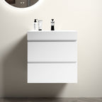 Modern Floating Bathroom Vanity with Large Storage - White or Black