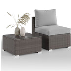 Modern Patio Set With Coffee Table - Weather-Resistant Frame - Multiple Colors