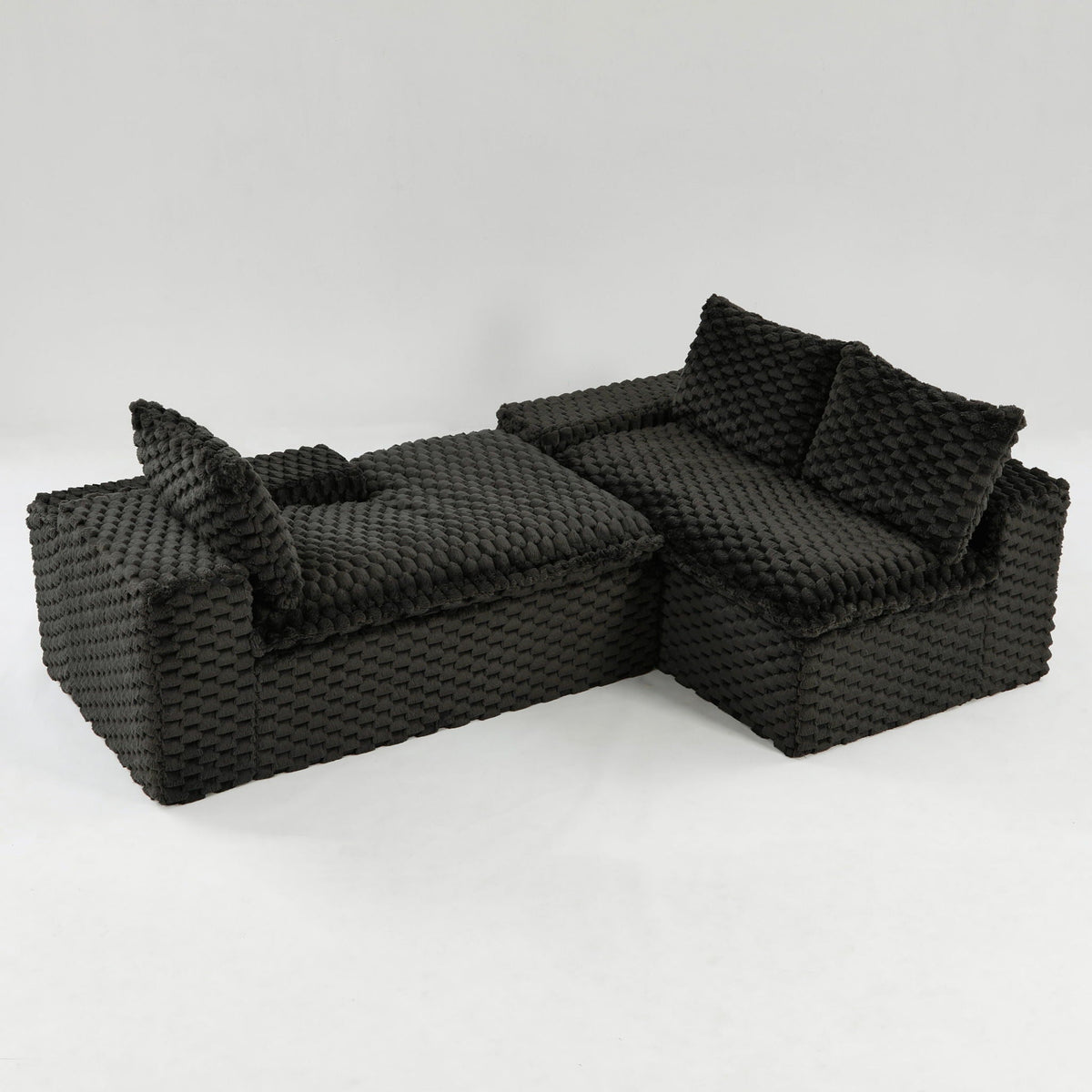 Convertible Modular Sectional Sofa with Twin Seat and Chaise - Multiple Colors