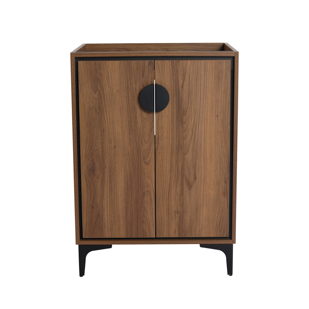 Modern Bathroom Vanity Cabinet with Soft Closing Doors - Dark Brown