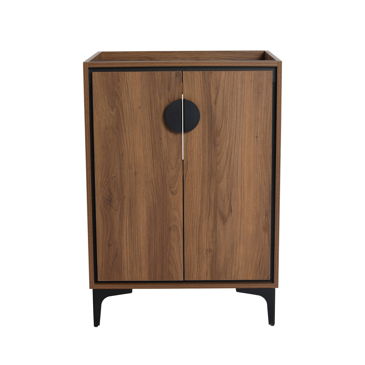 Modern Bathroom Vanity Cabinet with Soft Closing Doors - Dark Brown