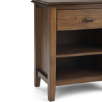 Handcrafted Bedside Table with Drawer and Shelf - Multiple Colors
