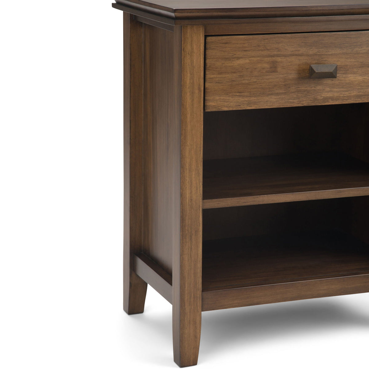 Handcrafted Bedside Table with Drawer and Shelf - Multiple Colors