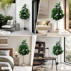 Artificial Fiddle Leaf Fig Tree 5.5FT with Planter - Green