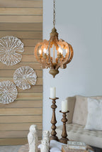 Farmhouse Chandelier with Adjustable Chain - Multiple Colors