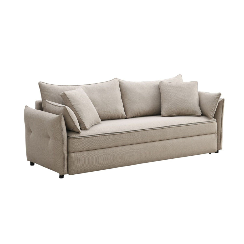 Irina Pull-Out Sleeper Sofa with Storage and Removable Cushions - Dark Gray or Blue