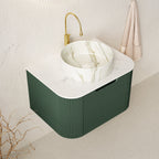 DINA 24" Bathroom Vanity & Sink with Ceramic Basin - Carrara White or White