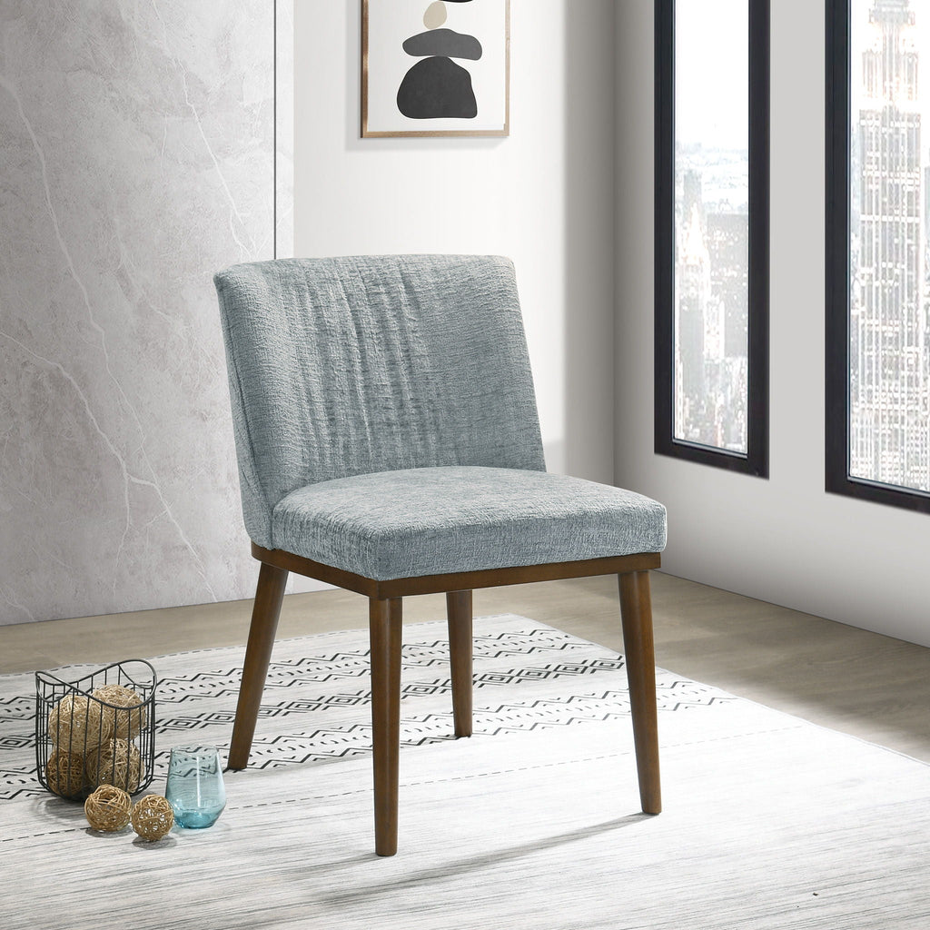 Mid-Century Dining Chair Set of 2 with Solid Wood Frame - Dark Gray or White