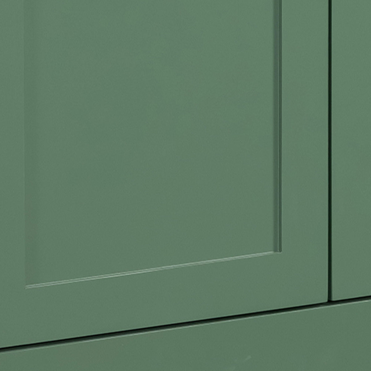 Green Bathroom Vanity with Single Undermount Sink and Storage - Solid Wood