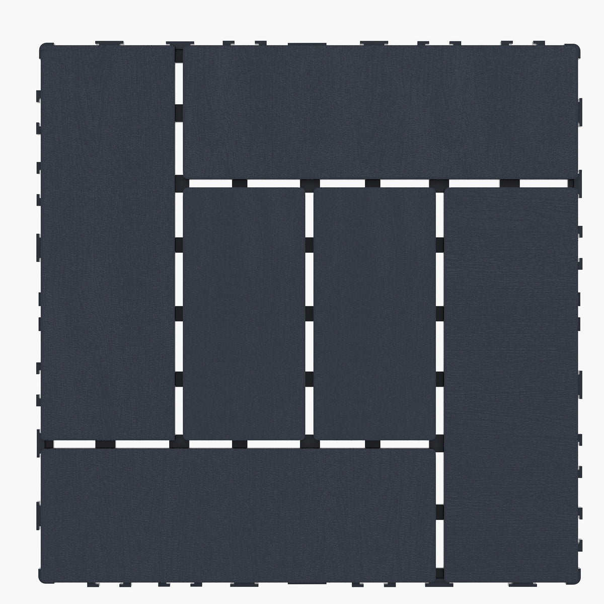 Interlocking Deck Tiles with Anti-Slip Surface - Dark Gray or Dark Brown