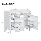 Bathroom Vanity with 2 Drawers and Tip-Out Storage - Multiple Colors