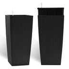 Indoor Outdoor Planter with Automatic Watering System - Dark Brown, Black, or White