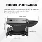 100 Lbs Single Horn Anvil with Countertop and Stable Base - Black