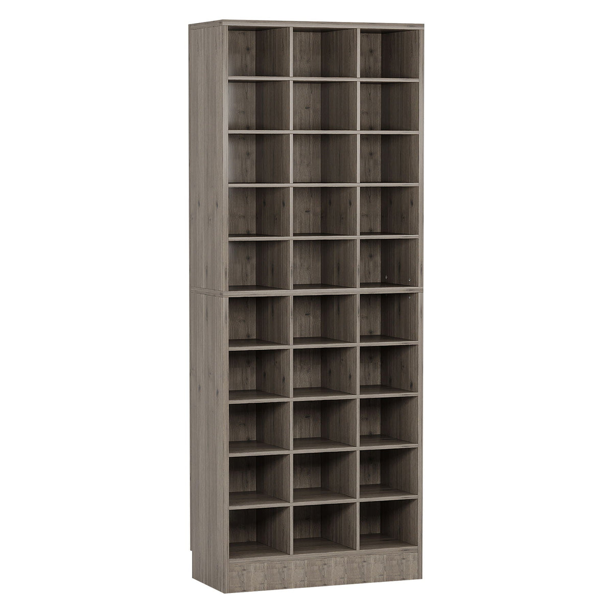 10 Tier Shoe Storage Cabinet with 30 Cubbies - Wood - Multiple Colors