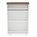 4 Tier Narrow Rolling Kitchen Slim Storage Cart with Locking Wheels – Black or White
