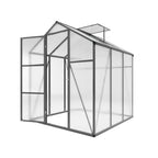 Windproof Greenhouse with Raised Base - Polycarbonate Panels - Black