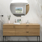Modern Ceramic Rectangular Undermount Bathroom Sink with Overflow - White