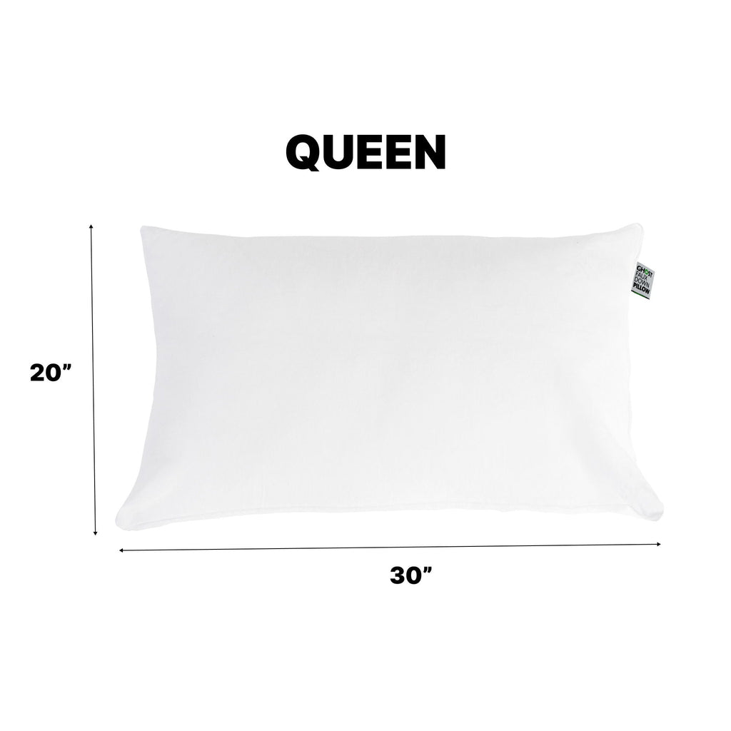 Faux Down Luxury Pillow with Microfiber Gel Clusters - White