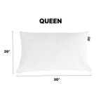 Faux Down Luxury Pillow with Microfiber Gel Clusters - White