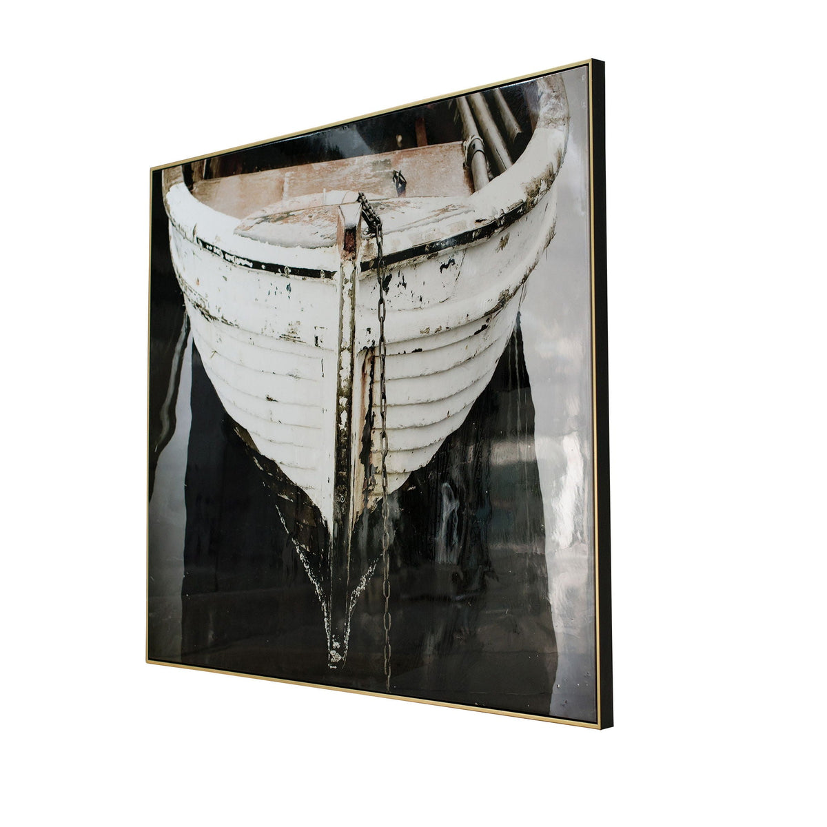 Large Rectangular Wall Art with Frame - Black & White