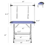 Large Heavy Duty Pet Grooming Table with Adjustable Arm - Black or Blue