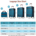 Hardshell Luggage Sets 4 Pieces with TSA Lock - Lightweight, Multiple Colors