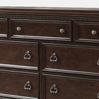 Mahogany 7 Drawer Dresser with Spacious Storage - Mahogany