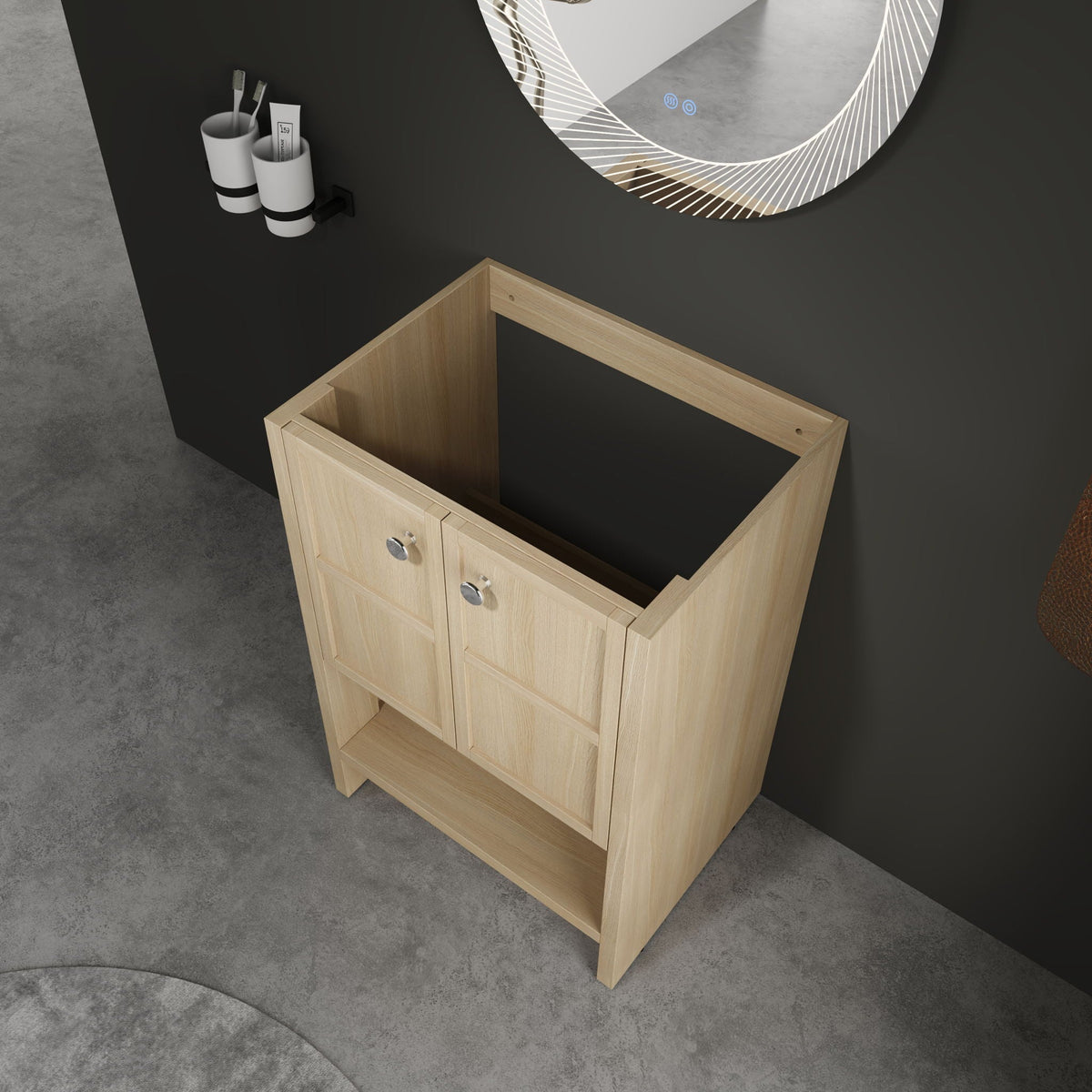 Modern Freestanding Bathroom Vanity With 2 Soft Closing Doors