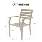 Iron Terrace Dining Chairs with Ecoating Finish - Cream Color