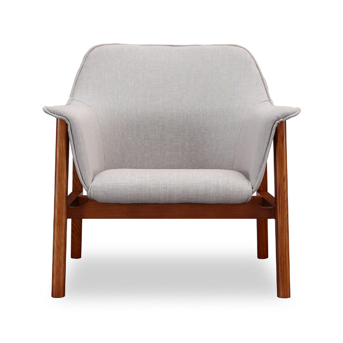 Weave Accent Armchair with Wood Frame - Gray, Beige, or Orange