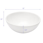 Modern Ceramic Circular Vessel Bathroom Sink with Stain Resistant Finish - White